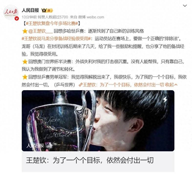 爱游戏体育平台-王楚钦谈世界杯输雨果：每次回想起巴西国旗升起的画面，就很痛苦